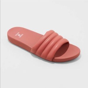 Kendra Solid Slide Sandals - 7/6.5/6